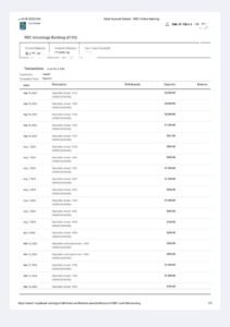 דף חשבון בנק RBC הפקדה לברוקר OANDA קנדה