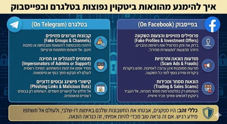הונאות ביטקוין בטלגרם ופייסבוק