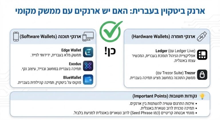 ארנק ביטקוין בעברית