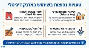 טעויות נפוצות בשימוש בארנק דיגיטלי