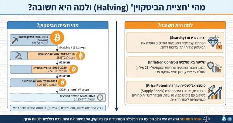 מהי "חציית הביטקוין" (Halving)