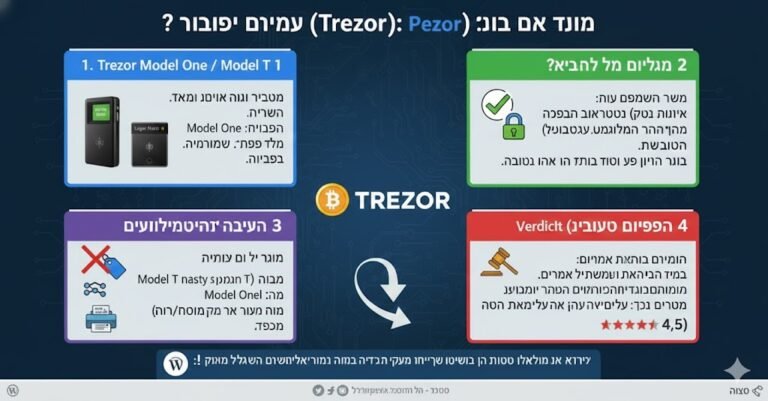 סקירת ארנק טרזור (Trezor)