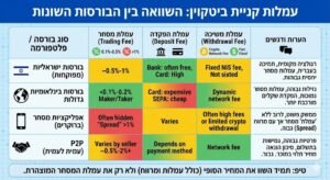 עמלות קניית ביטקוין